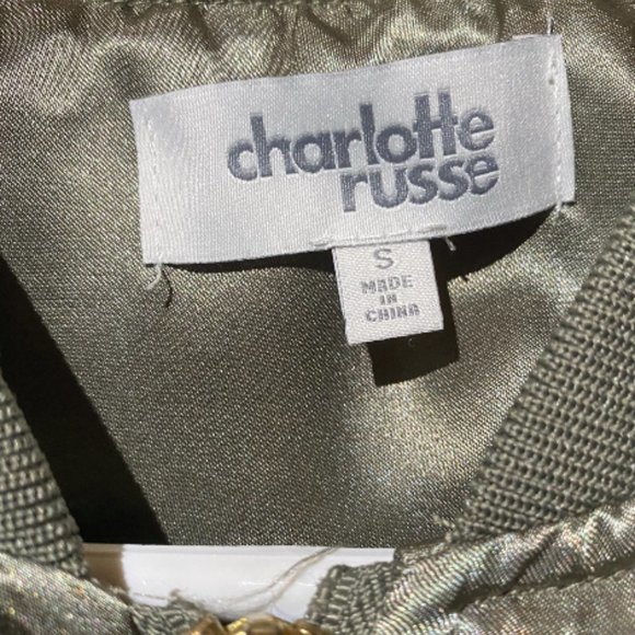 Olive Green Silk Bomber Light Jacket - Picture 4 of 4